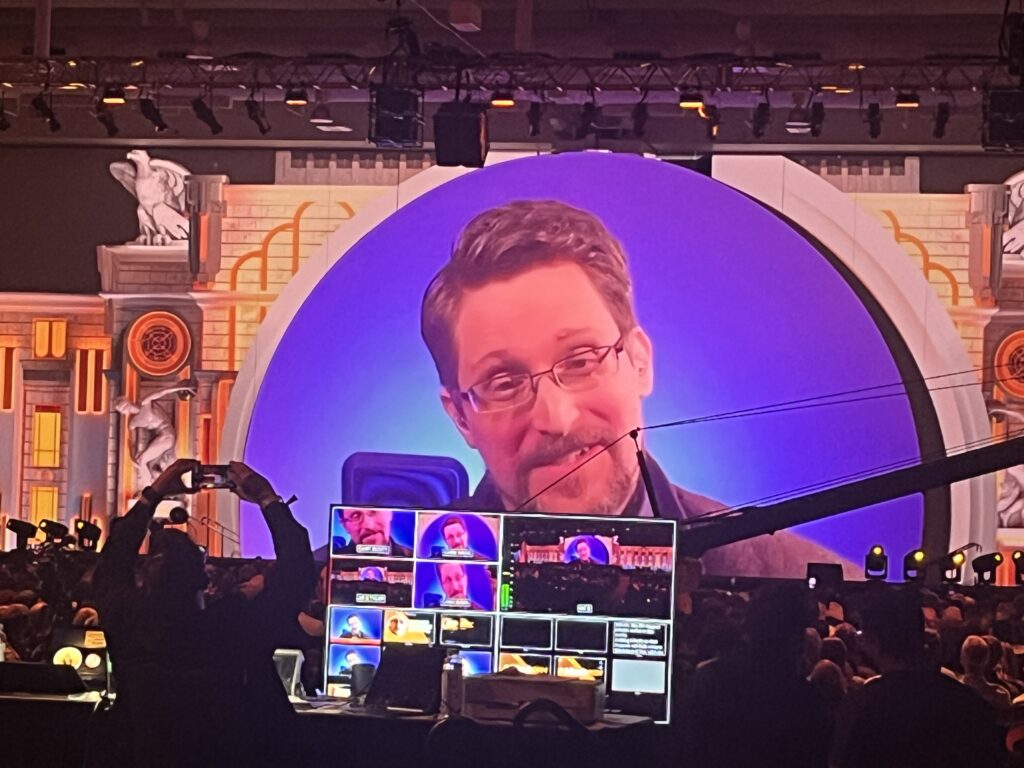 Edward Snowden en la Conferencia Bitcoin en Nashville, TN